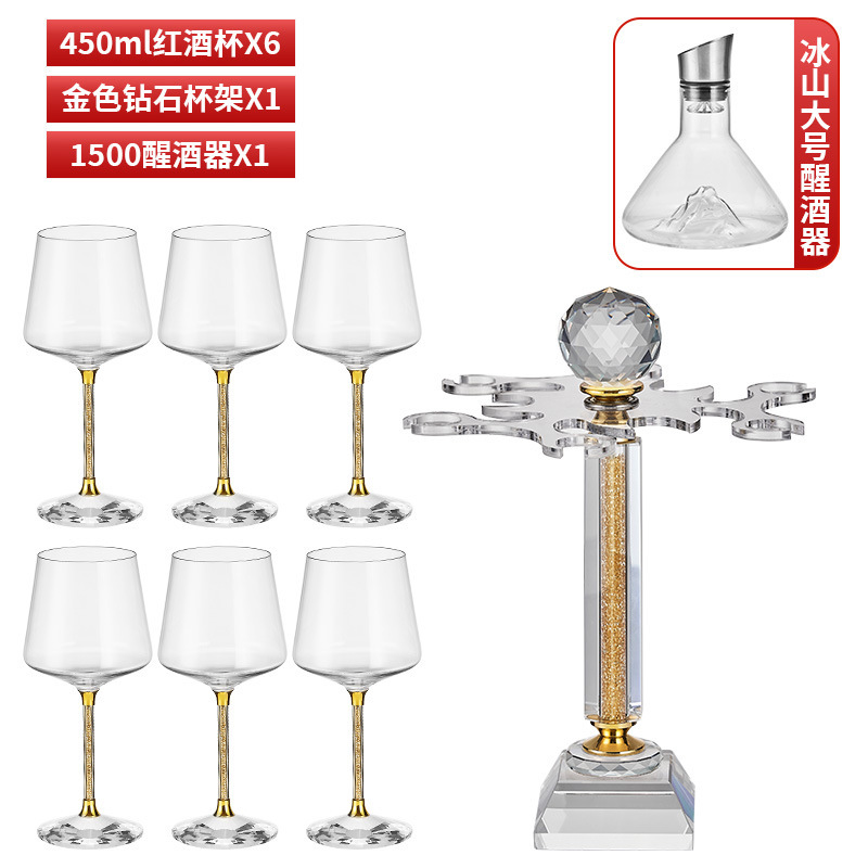 Wineglass, glass holder, wine decanter, 500 ml