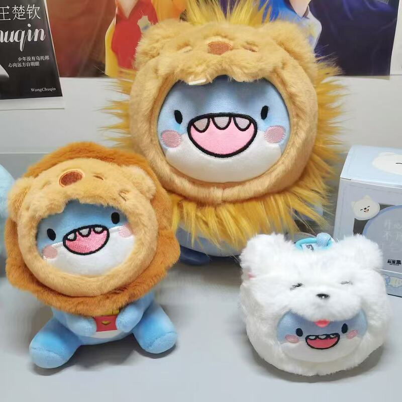 Little Red Riding Book Same-style Fat Shark Plush Pendant Shark Head Schoolbag Pendant Shark Brother Shark Yeye Plush Doll Doll