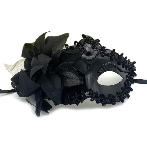 Halloween props carnival side flower masquerade mask half face Italian catwalk children adult eye mask princess