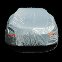 铝膜复合棉 银色汽车车衣 防风防水防晒防尘 带反光条 CAR  COVER