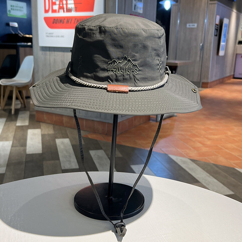 Summer Fashion Sunshade Sunscreen Quick-Dry Hat Large Brim Breathable Denim Hat for Men Sports Outdoor Fishing Wholesale