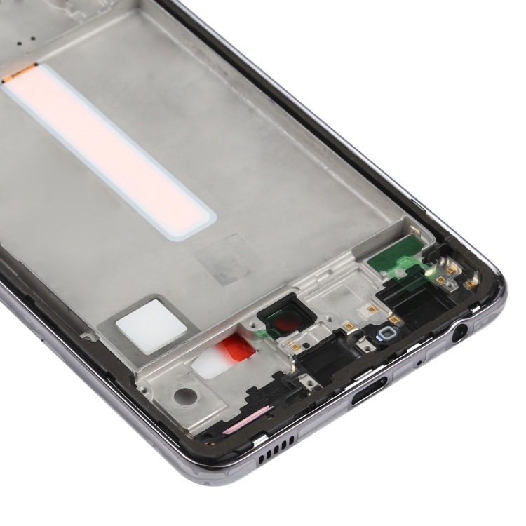 Aplicable a Samsung para el Galaxy A52 LCD en el marco central (color: negro)