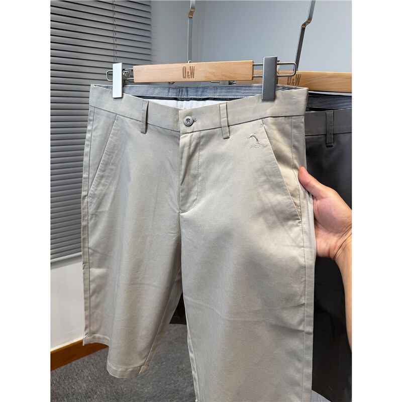 Men's Casual Shorts 2025 New Summer Middle-Aged Men's Five-Point Dress Pants Thin Dad Style Trendy Straight Pants