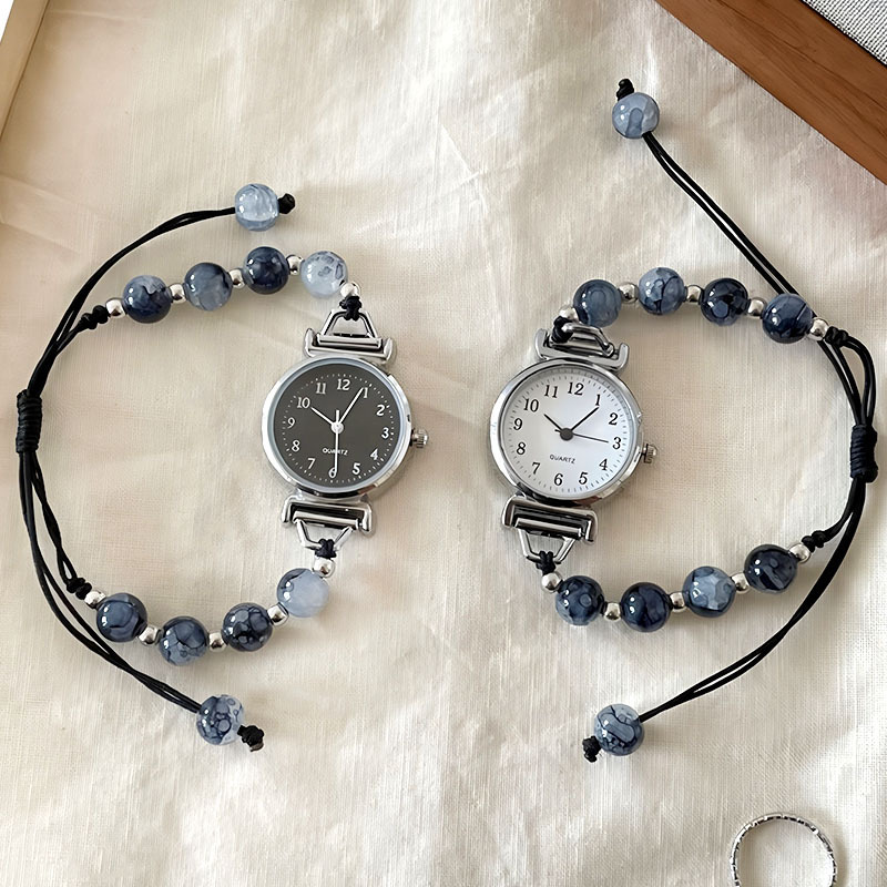 Xiao Xiang Style Woven Watch Girl's Bracelet Watch Niche Light Luxury inschic All-match Camellia Beaded Watch