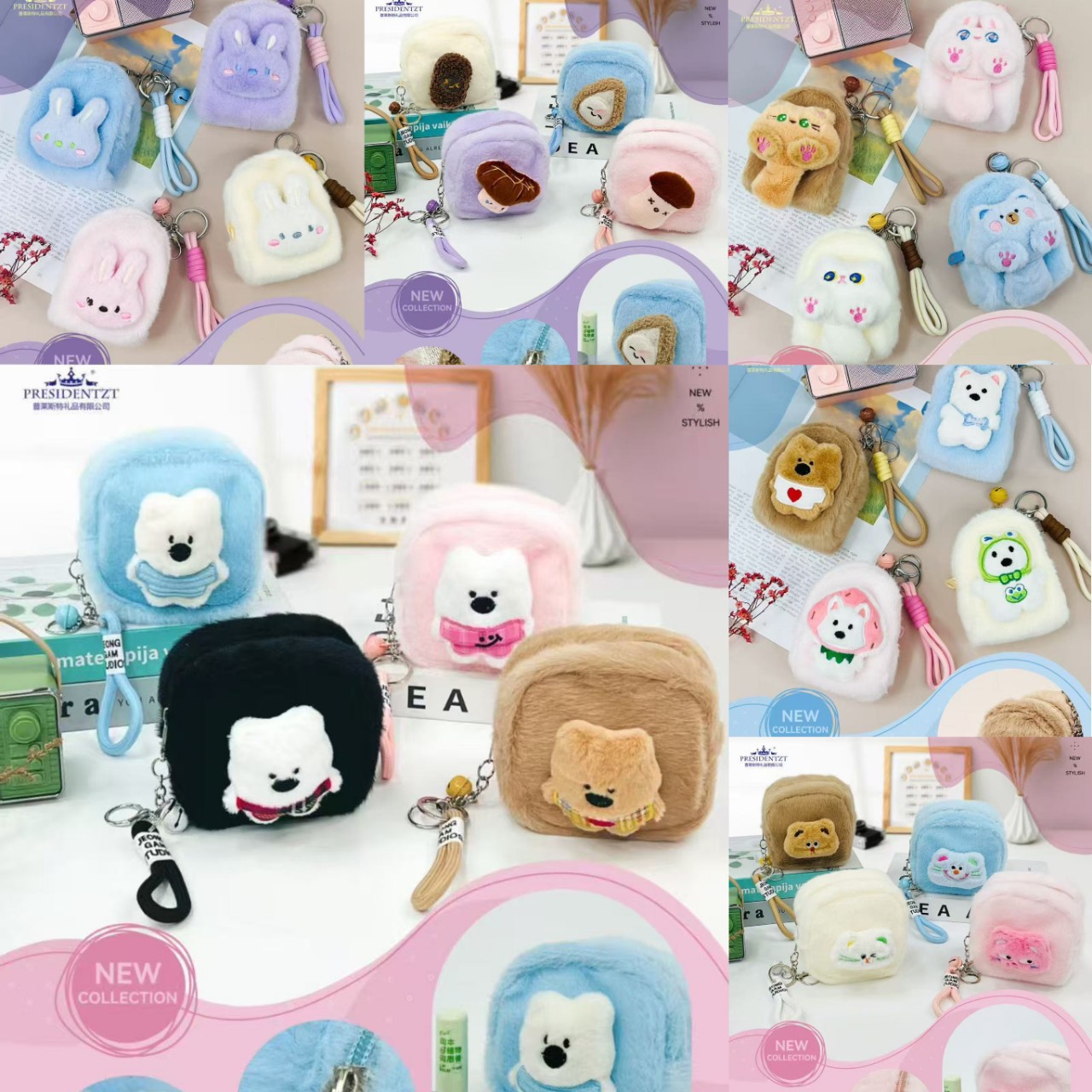 Estilo mezclado bolsas de lana