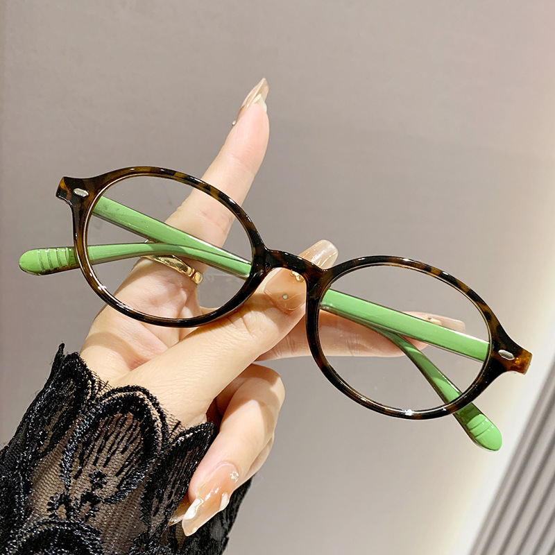 Nerd transfronterizo pequeño marco redondo gafas de presbyopia de moda simple gafas de presbyopia de alta calidad anti-luz azul