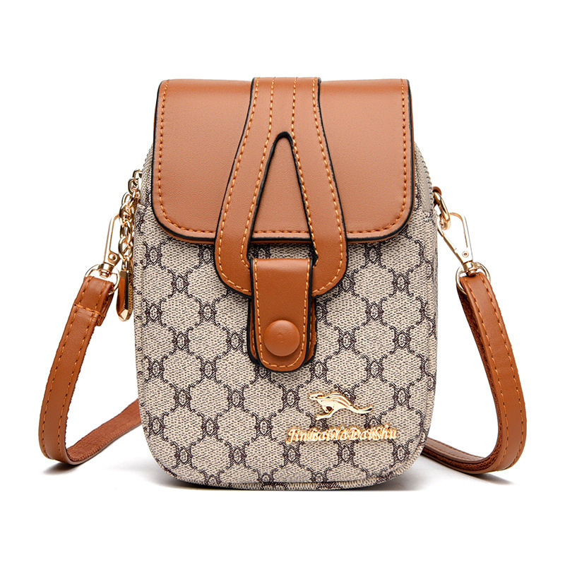 Factory Direct Sales Women's Bag 2025 Summer New Retro Mobile Phone Small Bag Fashionable Shoulder Crossbody Bag Versatile Coin Purse