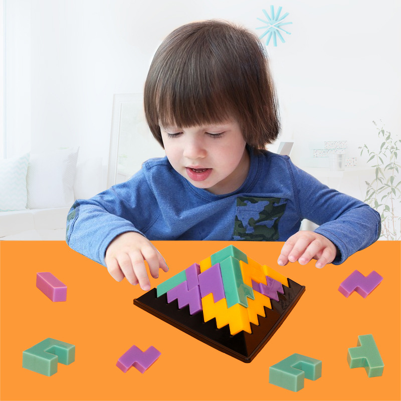 Diyパズルゲーム最強脳ピラミッドパズルブロック金型積み木玩具山積み音楽|undefined