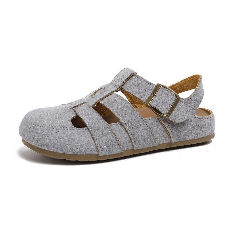 2026 Summer New Style Perforated Shoes Roman Sandals Full-Cover Retro Forest-Style Sandals Hollow Breathable Woven Pig Cage Shoes 2026 Summer New Style Perforated Shoes Roman Sandals Full-Cover Retro Forest-Style Sandals Hollow Breathable Woven Pig Cage Shoes