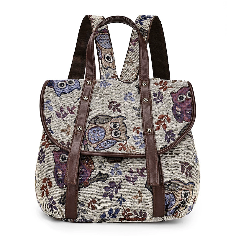 Трансграничные новые повседневные сумки для путешествий на плечо европейский и американский стиль вязаный модный женский рюкзак ретро сумочка