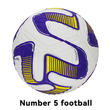 No. 5 football PU hot poster and purple stripes pattern