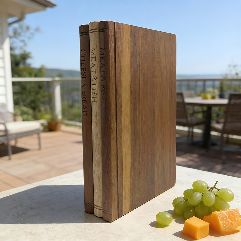 Cocina transfronteriza cortando tablas de cortar tablas de cortar tablas de cortar tablas de cortar tablas de cortar Acacia tablas de cortar libros de tablas de cortar tablas de cortar madera en forma de libro tablas de cortar madera maciza personalizadas image 1