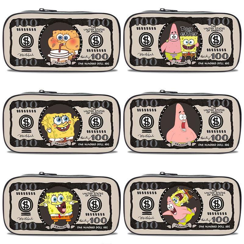 Bag Boy Cartoon Junior High School Student Baby Pencil Case Stationery Box Stationery Banknote Pencil Bag Large Capacity Lead Trend Sponge