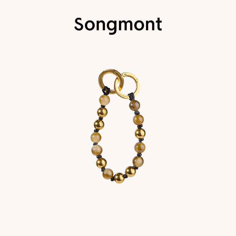 Songmont山下有松无事珠勇气石转运筒虎牙肩带乌朵编织耳机包挂件|undefined