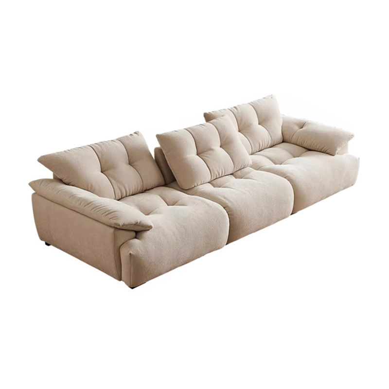 Sofá de brotes de flores sala de estar moderno simple pluma recta ajustable respaldo nubes sofá de tela de Chenille