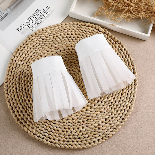 Mesh lace accessories, lace temperament, small fragrance, three-dimensional lace, decorative cuffs, fake collar