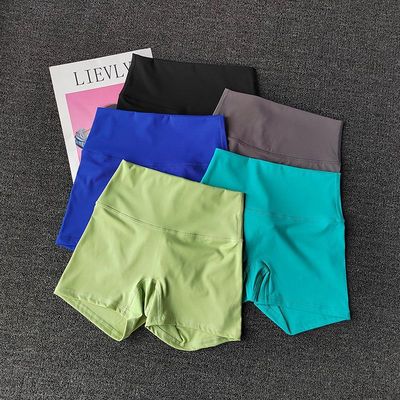 裸感亲肤瑜伽短裤高腰提臀紧身运动裤透气速干训练跑步健身热裤夏|ms