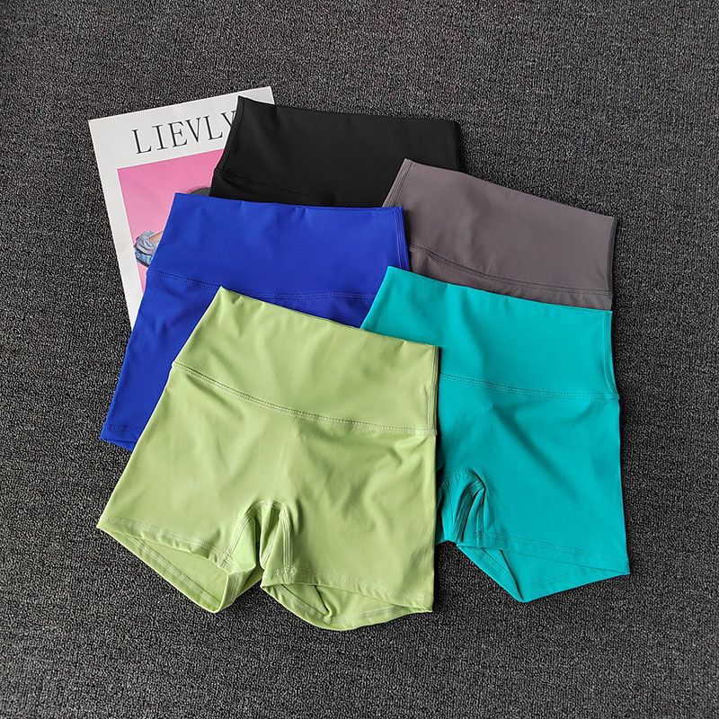 裸感亲肤瑜伽短裤高腰提臀紧身运动裤透气速干训练跑步健身热裤夏|ms