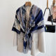 New Spring and Summer Stitching Geometric Elegant Large Square Scarf Women's Thin Warm Shawl Scarf High-grade Atmosphere Sense External Fashion