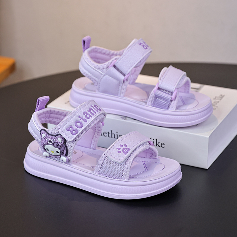 Niñas sandalias de verano 2026 nuevos niños princesa zapatillas deportivas zapatillas de playa antideslizantes de fondo suave image 8