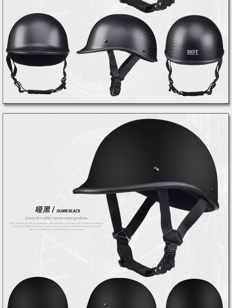 One-piece delivery New National Standard 3C Japanese summer lightweight half helmet scoop helmet motorcycle men and women riding retro motorcycle helmet