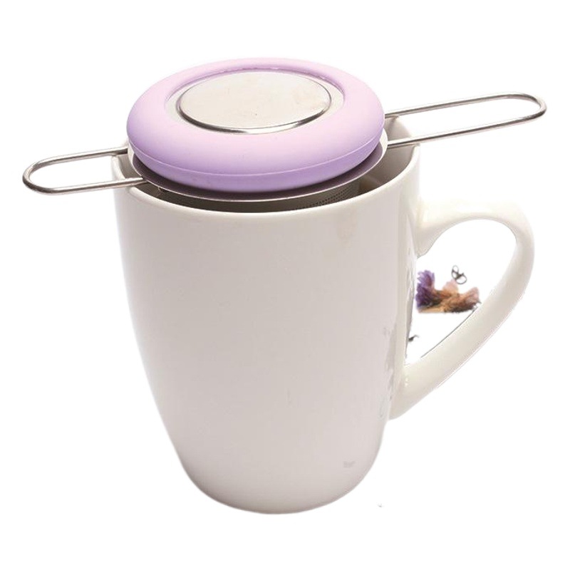 Mango plegable fabricante de té de metal 304 de acero inoxidable colador de té Filtro de té creativo Filtro de té fabricante de té