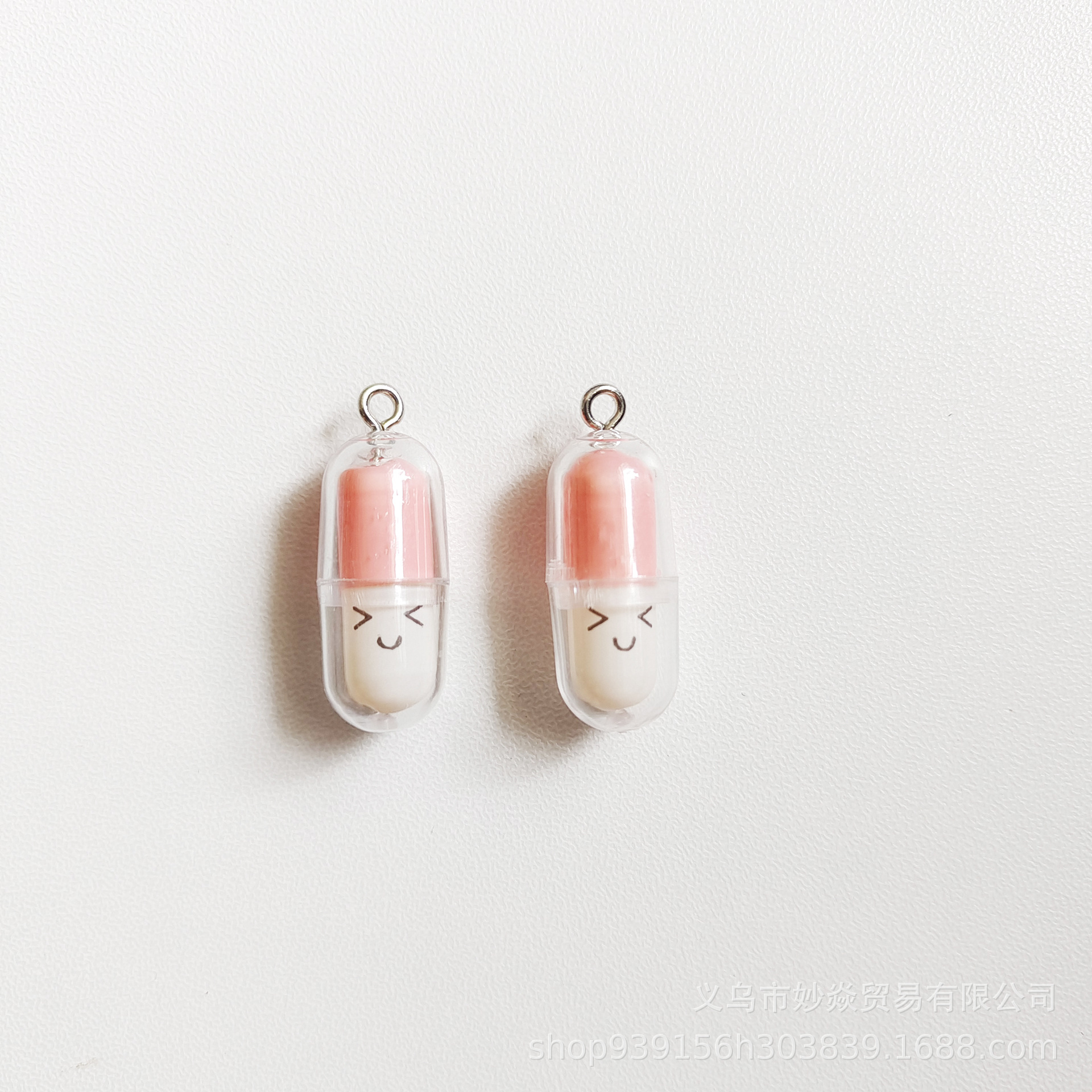 Japonés y coreano simulación tridimensional mini píldora cápsula DIY resina colgante epoxi pendientes collar accesorios de joyería