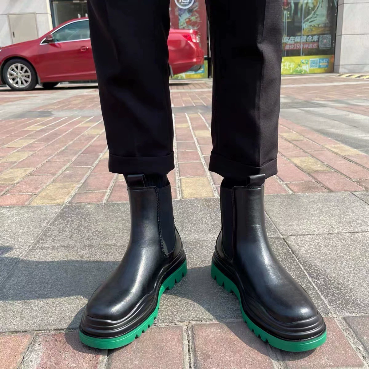 2022 осенне-зимние новые ботинки Martin, мужские ботинки челси, сапоги средней длины, модные мужские ботинки