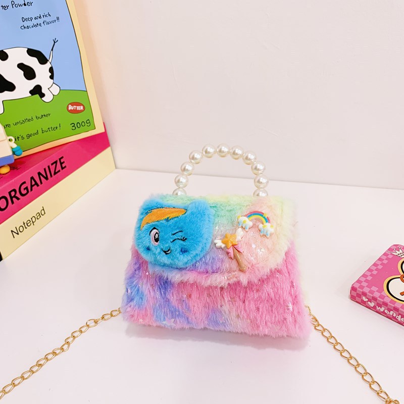 Otoño e invierno nuevos bolsos para niños lindos bolsos de piel de felpa accesorios bolsos de princesa celebridades de Internet bolsos de moda para niñas