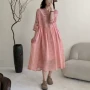 春夏数码宽松圆领连衣裙