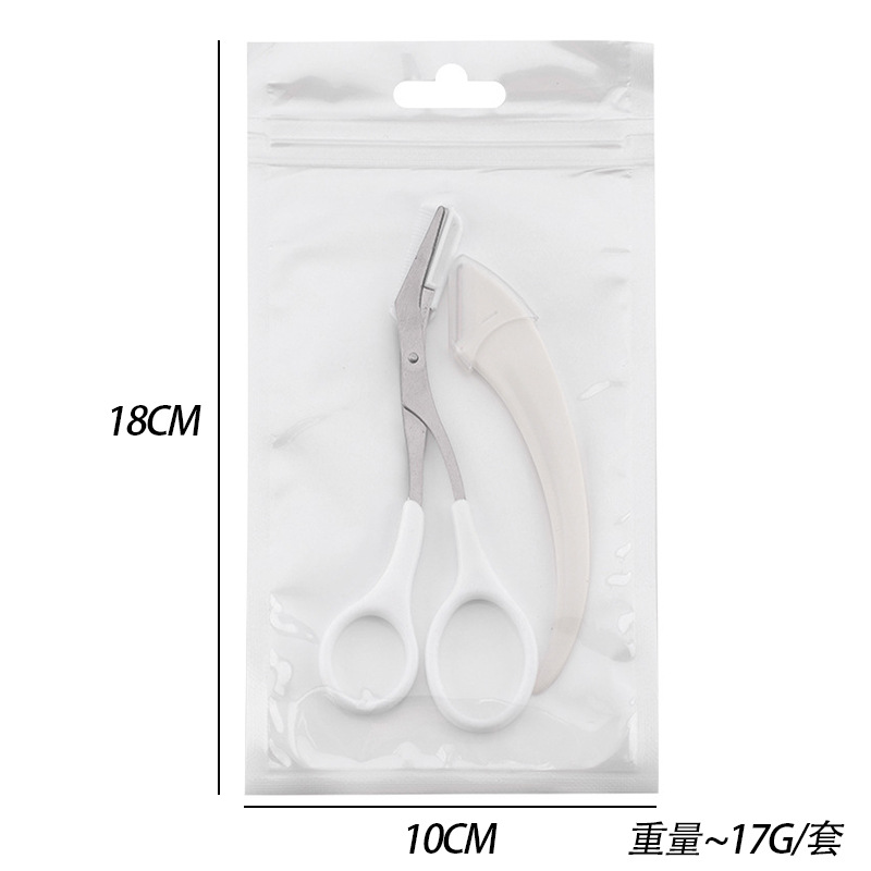 Cuchillo de cejas de media luna, raspador de cejas con malla protectora, cuchillo de cejas de corte, herramientas de cejas de corte, caja de mujeres, cuchilla de cejas de corte, 100 piezas por caja