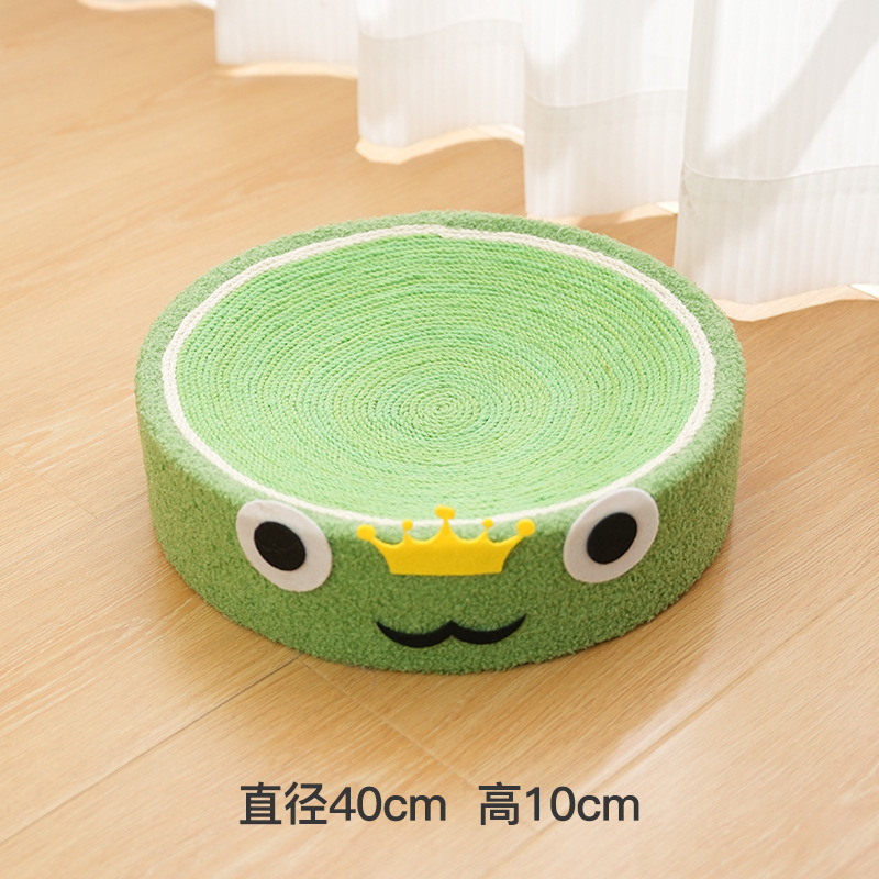 Placa de agarre para gatos de sisal, resistente al desgaste y sin caspa, placa de garra de gato redonda, dispositivo de pulido de garra, lavabo para gatos integrado resistente al agarre, juguete para gatos