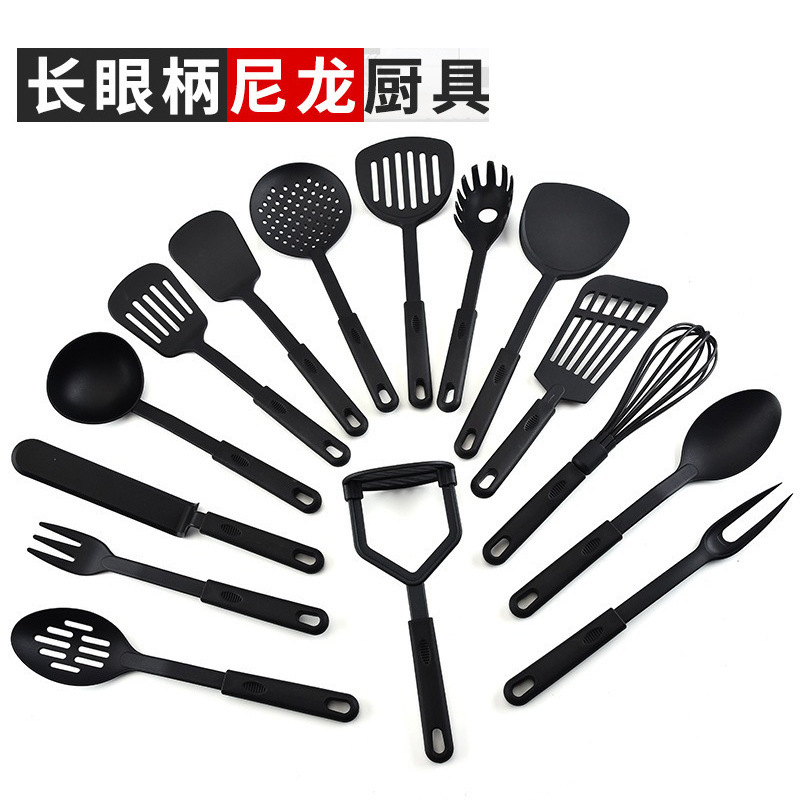 工厂直供尼龙厨具不粘锅煎铲汤勺更意粉爪烹饪勺铲尼龙厨具套装|undefined