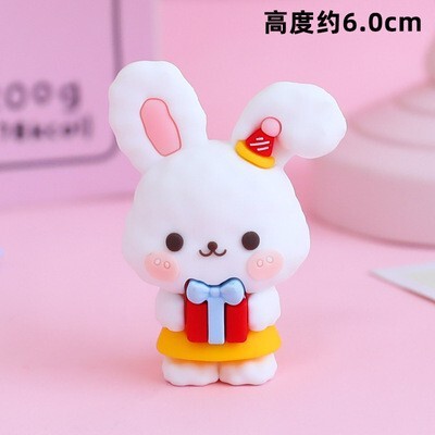 网红蝴蝶结女孩蛋糕装饰插件可爱兔子蝴蝶结女孩生日派对烘焙装扮|undefined