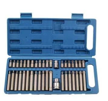 blossom hexagon socket hardware suit, Mühərrik tənzimləmə alətləri - 40-piece-set-of-star-bit-plastic-boxes