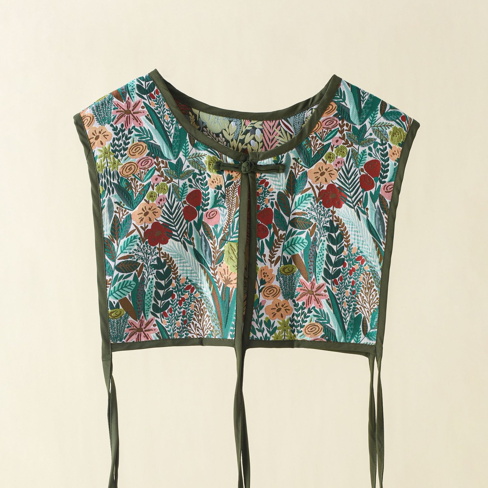 Vintage chaleco bordado antiguo estilo étnico delgada exterior otoño diseño sentido nicho abrigo corto para las mujeres