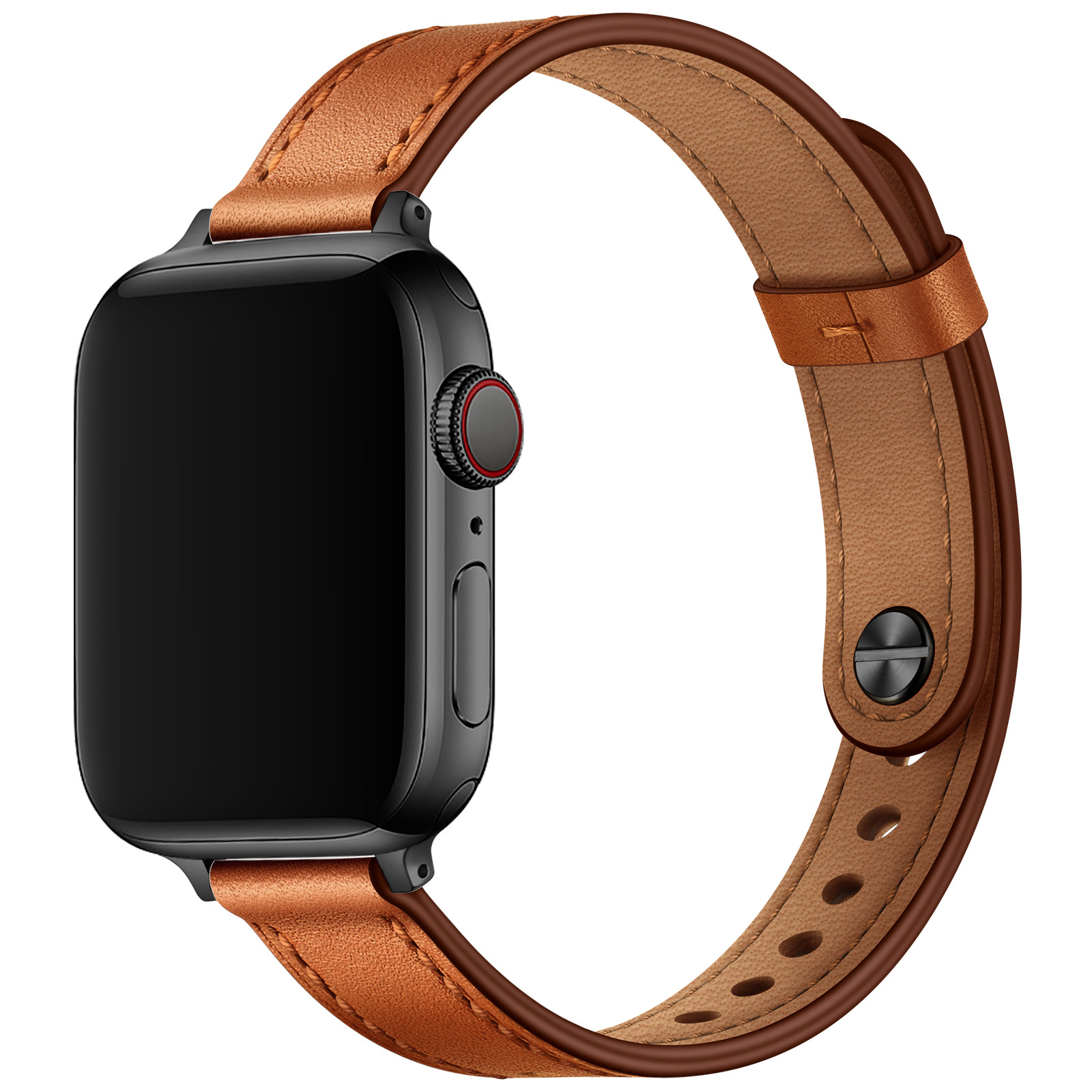 18g Weight Apple watch watchband Classification Genuine leather Material Solid Color Pattern Retro Style Retro Solid Color Apple Watch Watchband 81