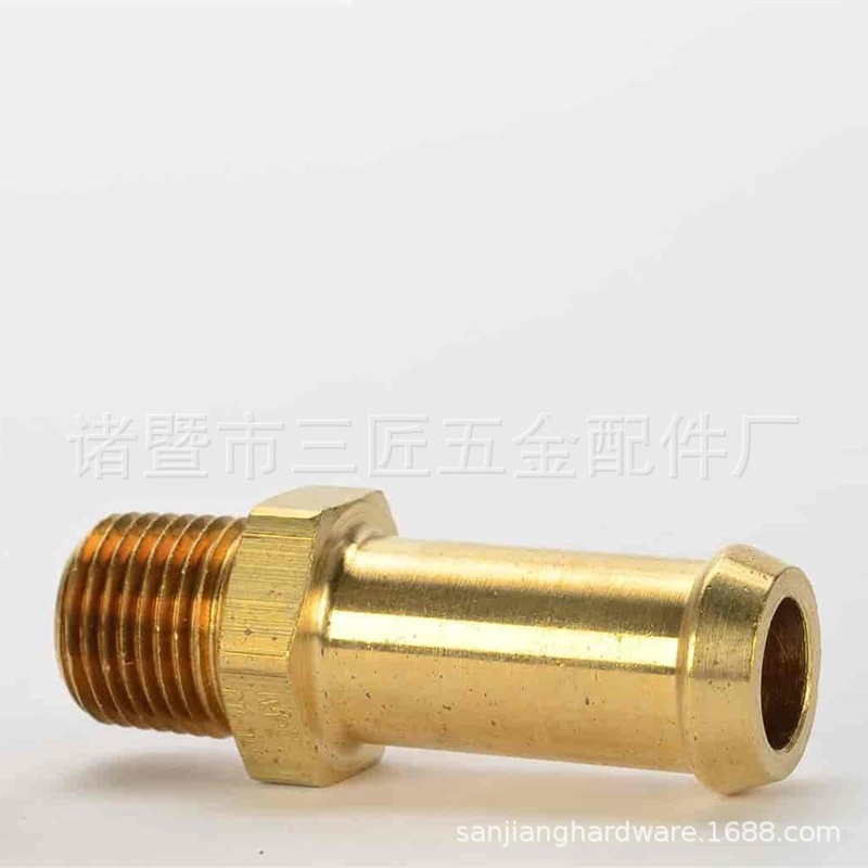 定做汽车燃油增压器接头 1/8npt 10mm 燃油调压阀接头 油阀铜油嘴