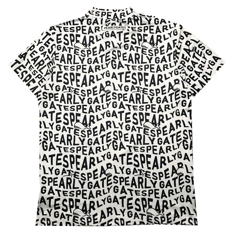 PG男士高爾夫球服圓領打底衫夏季印花速干運動T恤乒羽網球服