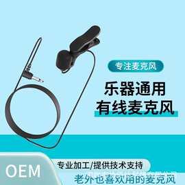 笛子无损音质有线麦克风乐器表演领夹话筒管状乐器通用拾音器