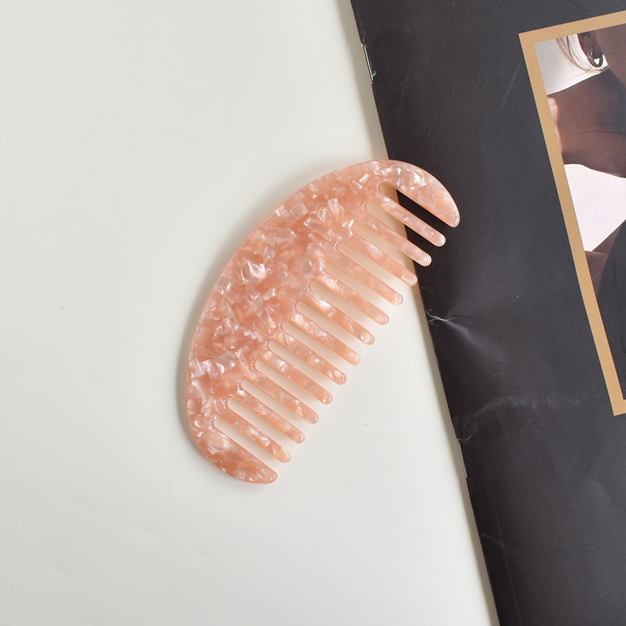 Peine del pelo popular de Europa y América Amazon transfronteriza Venta caliente Placa de acetato peine anti-estática marbling peine del pelo floral