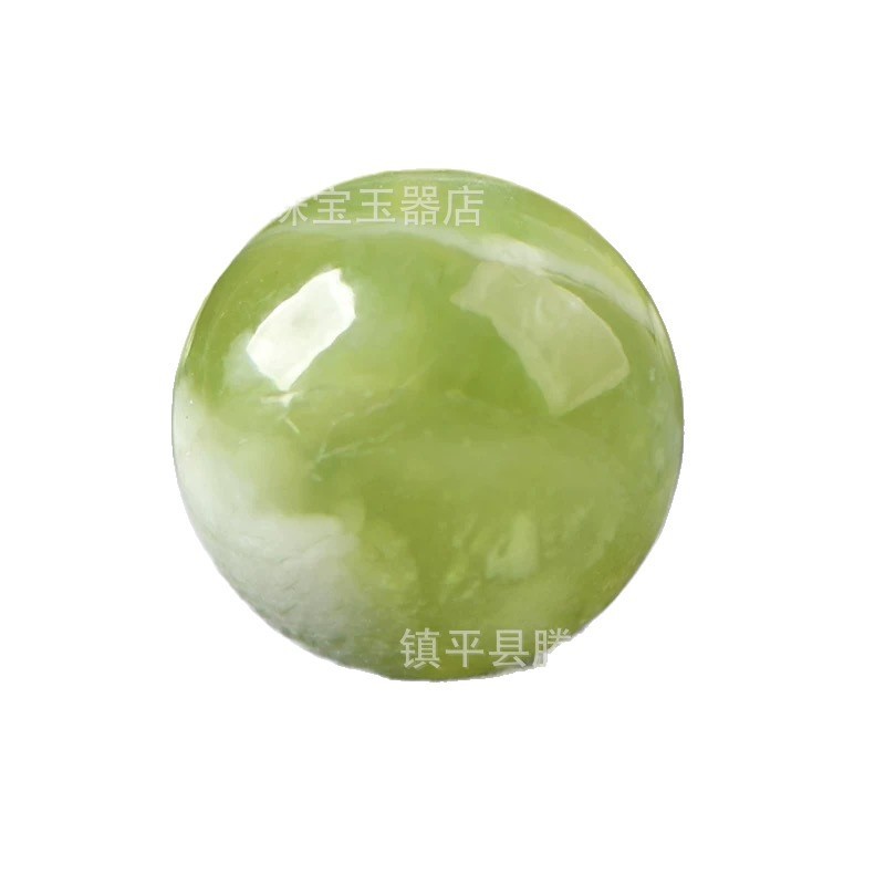 天然青提奶盖岫玉散珠子青玉圆珠diy手工手链项链文玩配饰品批发|undefined