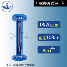 引进型玻璃转子流量计氨气酒精管道式大流量工业防腐防腐耐用