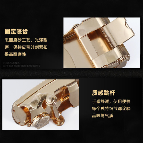 Automatic 3.6cm Men's Leather Belt Buckle, Business & Casual Waistband Clip, Metal Buckle Head, Trouser Belt Fastener Accessory