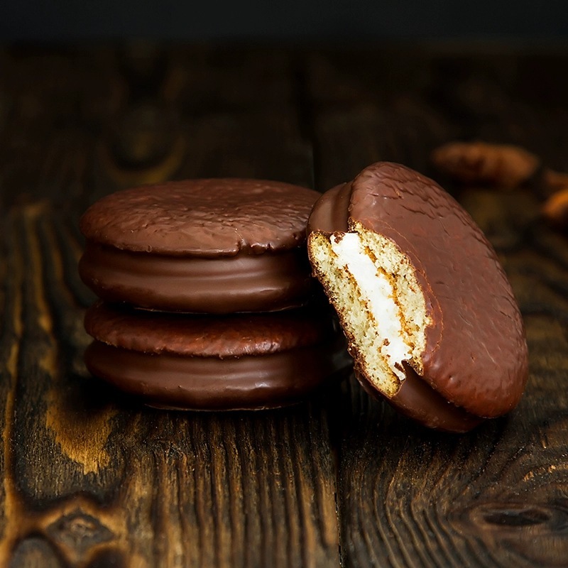 【6個入】パンパン メニエ チョコレートパイ コーティングケーキ 朝食 ペストリー ビスケット おやつ スナック チョコレートパイ|undefined