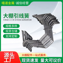 农业温室大棚配件压膜线挂钩加厚引线簧八字簧不锈钢防风卡槽双钩