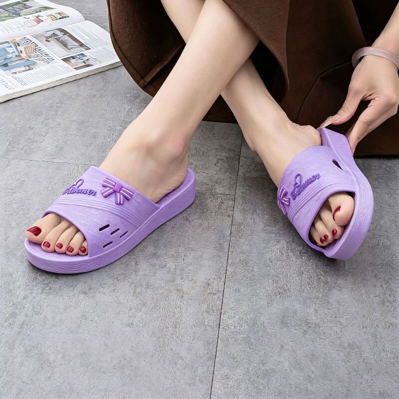 2026 New Fashion Trendy Wear-Resistant, Soft, Comfortable, Thick-Soled Bathroom Non-Slip Anti-Odor Summer Outdoor Women's Slippers