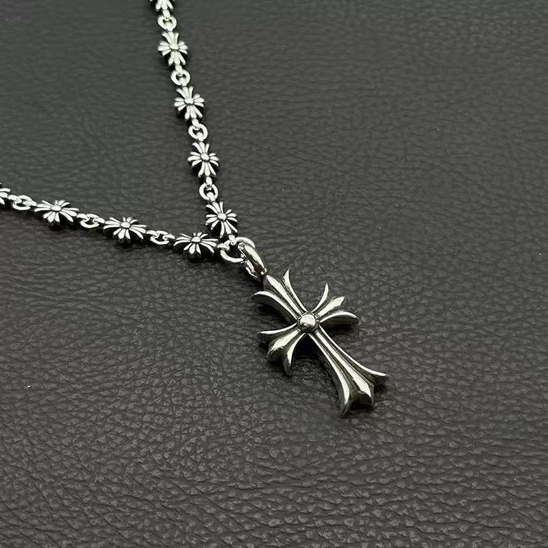 潮軒クローン心ネックレス欧米十字チェーンネックレス男女モデルカップル個性小衆高級ペンダントアクセサリー