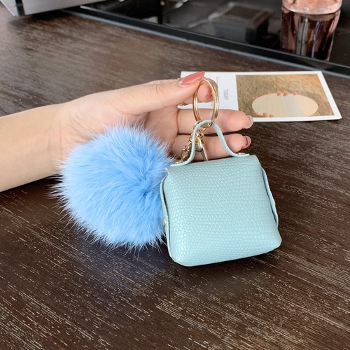ins internet celebrity fur ball keychain bag pendant school bag pendant mini suitcase pendant backpack accessories jewelry