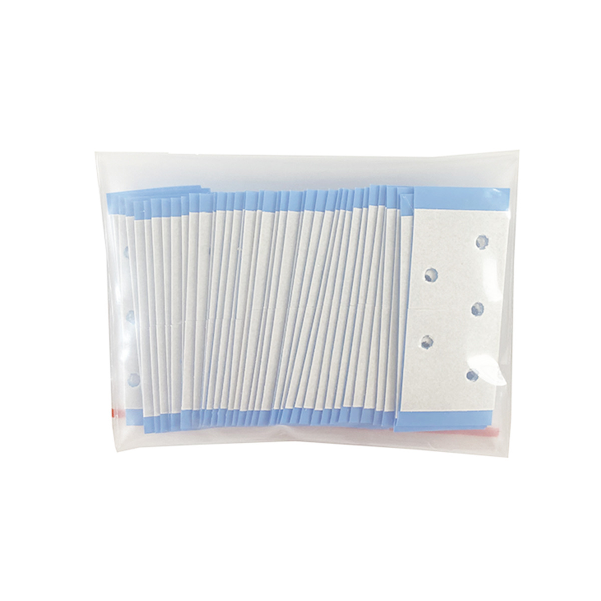 假發雙面膠片藍孔膠假發膠織發大孔膠